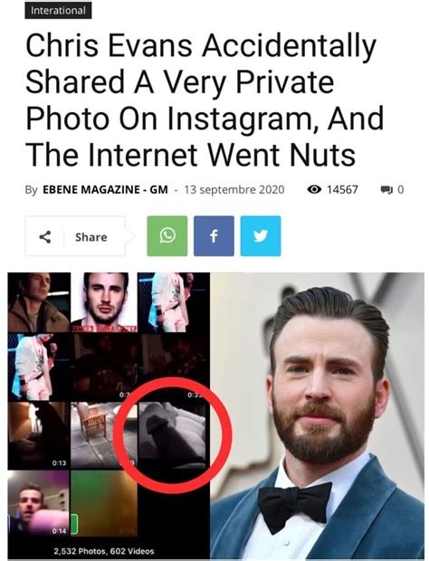 chris evans d!ck pic|Chris Evans accidentally shares penis pic, driving Twitter wild